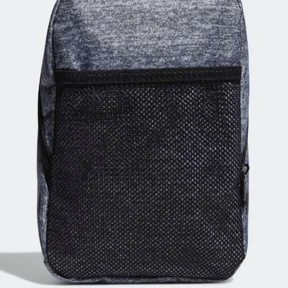 Adidas Lunch Bag Gray Santiago Black Stripes Logo Insulated Soft Cooler NWT - Picture 4 of 6